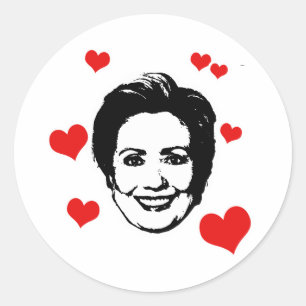 Liefde voor Hillary.png Ronde Sticker
