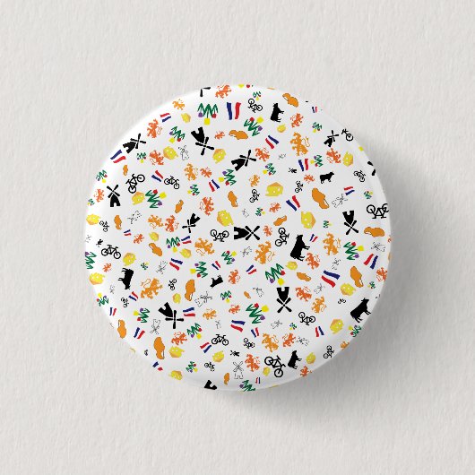 Liefde voor Holland Ronde Button 3,2 Cm (Voorkant)