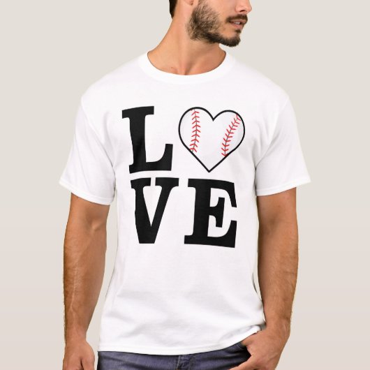 Liefde voor Honkbal T-shirt (Voorkant)