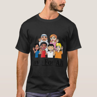 liefde voor iedereen - multiculturele rasseneenhei t-shirt