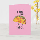 Liefde voor je als een taco kaart (Gele Bloem)