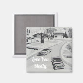 Liefde voor je bescheiden middeneeuwse moderne arc magneet (Voorkant / Achterkant)