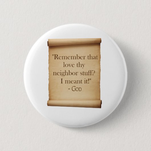 liefde voor je buurman ronde button 5,7 cm (Voorkant)