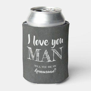 Liefde voor je Man - Grappig Groomsman-voorstel Blikjeskoeler