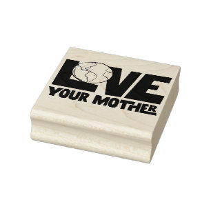 Liefde voor je moeder aarde dag rubberstempel