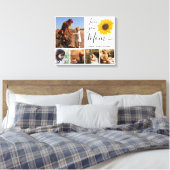 Liefde voor je moeder Foto Collage Sunflower Canvas Afdruk (Insitu (Slaapkamer))