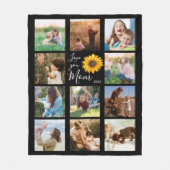 Liefde voor je moeder Foto Collage Sunflower Fleece Deken (Voorkant)