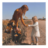 Liefde voor je moeder Foto Collage Sunflower Kubus (Voorkant)