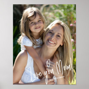 Liefde voor je moeder Moederdag Birthday Foto Poster
