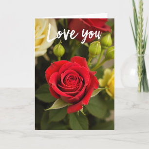 Liefde voor je Rode Roos Kaart