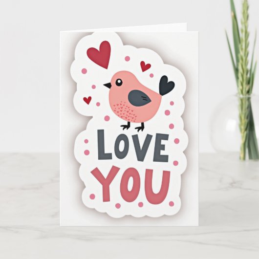 Liefde Voor Je Vogeltje Kaart (Voorkant)