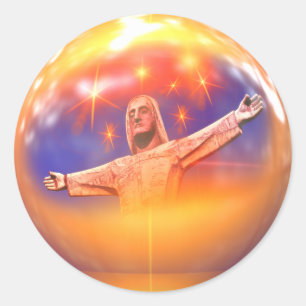 liefde voor jesusstickers ronde sticker