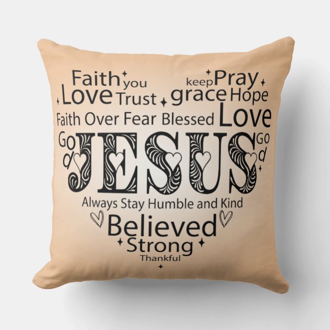 Liefde voor Jezus Kussen (Voorkant)