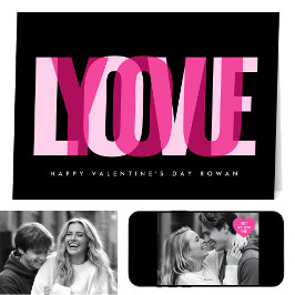 Liefde voor jou 2 Foto Gelukkige Valentijnsdag Zwa Kaart