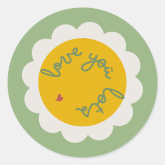 Liefde voor jou Bloemsticker - Bloom & Stick Ronde Sticker