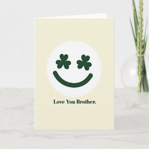 Liefde voor jou broer Shamrock kaart