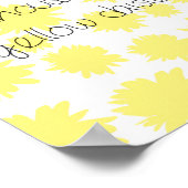 Liefde voor jou, duizend gele madeliefjes poster (Hoek)