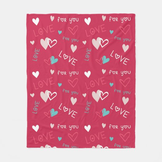 Liefde voor jou fleece deken (Voorkant)