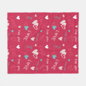 Liefde voor jou fleece deken (Voorkant (Horizontaal))