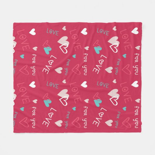 Liefde voor jou fleece deken (Voorkant (Horizontaal))