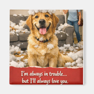 Liefde voor jou gouden retriever koelkastmagneet p magneet