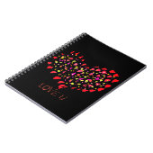 Liefde voor jou grote rode hart notitieboek (Linkerzijde)