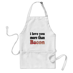 Liefde voor jou groter dan voor bacon standaard schort