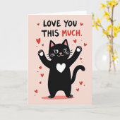 Liefde voor jou kattenkaart kaart (Gele Bloem)