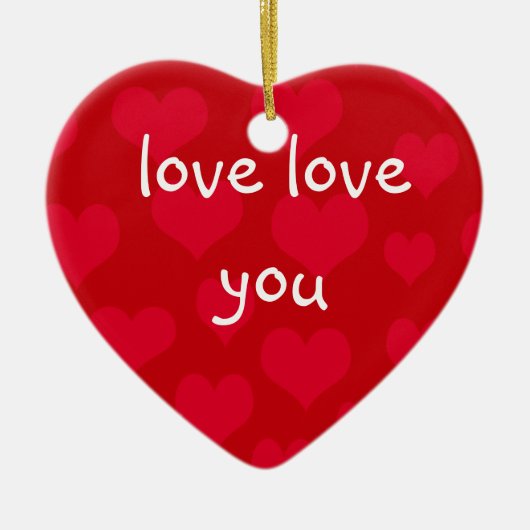 liefde voor jou keramisch ornament (Voorkant)