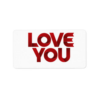 Liefde voor jou – Krachtige Romantische Typografie Etiket