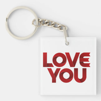 Liefde voor jou – Krachtige Romantische Typografie Sleutelhanger