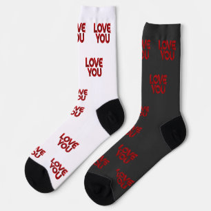 Liefde voor jou – Krachtige Romantische Typografie Sokken