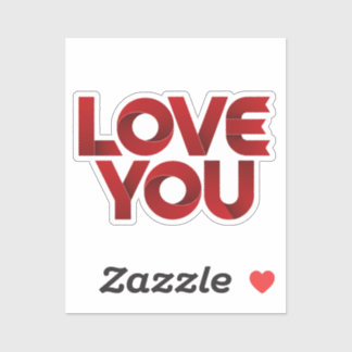 Liefde voor jou – Krachtige Romantische Typografie Sticker