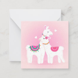 Liefde voor jou Lama Notitiekaartje