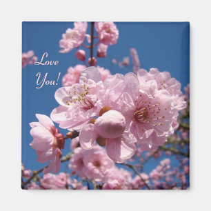 Liefde voor jou! magneet Roze Bloesem Boom Bloesem