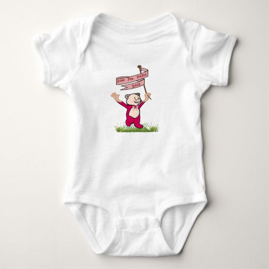 Liefde voor jou Mama Beer Baby Bodypakje Romper (Voorkant)