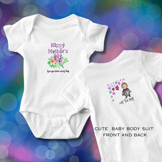 Liefde voor jou Mama Bloemen & Grafisch Romper