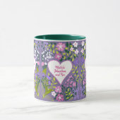 Liefde voor jou mama botanische cute hart mok (Midden)