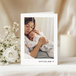 Liefde voor jou, mama Foto en hart in elke kleur Kaart