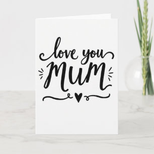 Liefde voor jou, mama grafische kaart