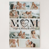 Liefde voor jou mama hart fotocollage Moederdag Legpuzzel (Verticaal)
