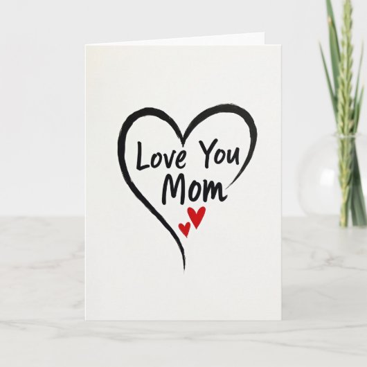 Liefde voor jou, mama hart kunst kaart (Voorkant)