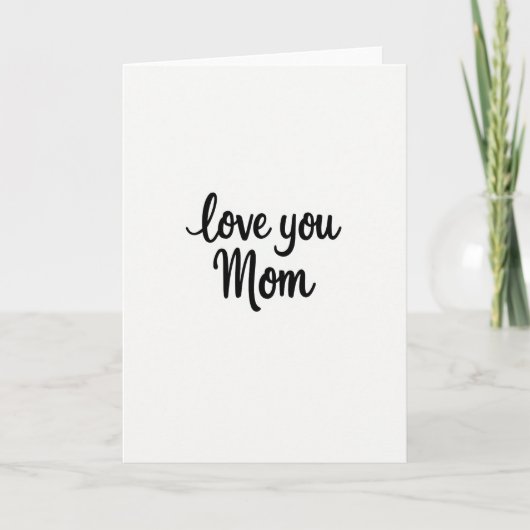 Liefde voor jou, mama simpele kaart (Voorkant)