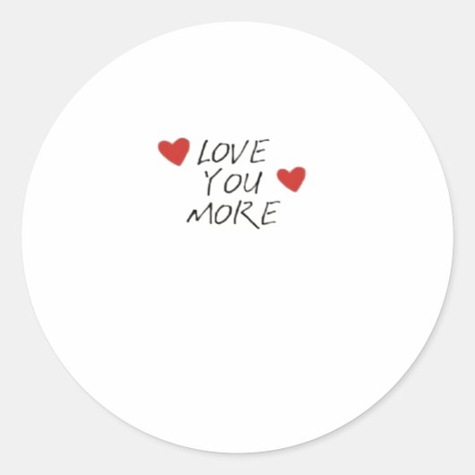 Liefde voor jou meer citaat minimaal ontwerp ronde sticker (Voorkant)