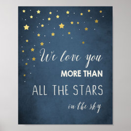 Liefde voor jou meer dan alle sterren Citaat kunst Poster