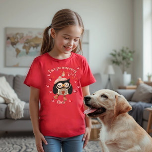 Liefde voor jou meer Uil Rode T-Shirt