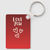 Liefde voor jou met Harten Sleutelhanger (Achterkant)