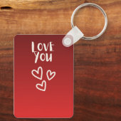 Liefde voor jou met Harten Sleutelhanger (Achterkant)
