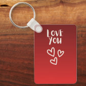 Liefde voor jou met Harten Sleutelhanger (Voorkant)