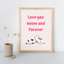 Liefde voor jou miauw en voor altijd | Roze Valent